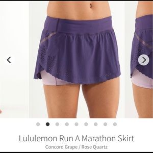 Lululemon Run A Marathon Skirt 6 Concord Grape